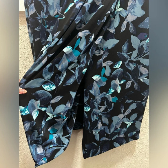 RACHEL Rachel Roy Sleeveless Printed Matte Jersey Dress in Teal Berry Bush NWT - Picture 7 of 7